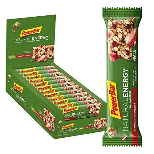 Produktbild: Powerbar Natural Energy Cereal Strawberry & Cranberry 24x40g - Veganer Kohlenhydrat Energie Riegel + Magnesium