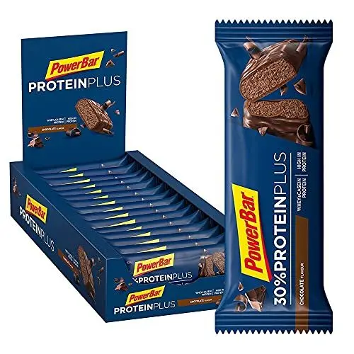 Produktbild: Powerbar - 30% Protein Plus - Chocolate - 15x55g - High Protein Riegel - Whey&Casein Protein - kollagenfrei