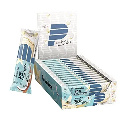 Produktbild: Powerbar - 30% Protein Plus - Vanilla Coconut - 15x55g - High Protein Riegel - Whey&Casein Protein - kollagenfrei