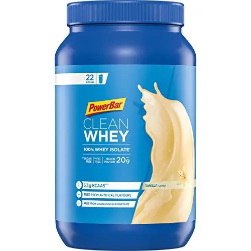 Produktbild: Powerbar - Clean Whey Protein 100% Isolate - Vanilla - 570g - Protein Shake - Aminosäuren (BCAA) natürlich enthalten