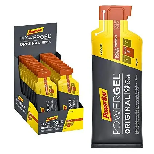 Produktbild: Powerbar - PowerGel Original - Salty Peanut - 24x41g - High Carb Energie Gel - Natrium - koffeinfrei