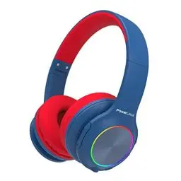 Produktbild: PowerLocus Kinderkopfhörer Bluetooth, Kinder Kopfhörer Kabellos mit LED-Leuchten und 94DB Lautstärkebegrenzung, Faltbare Kopfhörer, HD Stereo, Micro SD,Eingebautes Mikrofon für Schule/Laptop/Handy/TV