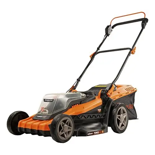 Produktbild: Powerplus Dual Power Akku-Rasenmäher POWDPG75610-40 V, 420 mm Ø Rasenmäher, ohne Batterie und Ladegerät, mit Grasaufnahme und Heckauswurf