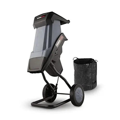 Produktbild: Powerplus Elektro-Häcksler POWEG5011 - Gartenhäcksler 2400 W, Max. Ø40 mm, Schieber, Garten Häcksler Räder und 50 l Fangsack inbegriffen, Gartengeräte