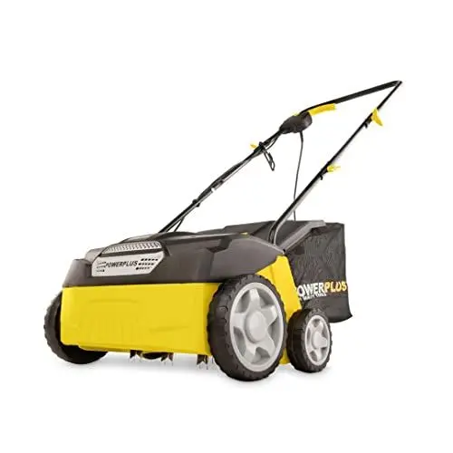 Produktbild: Powerplus Elektro-Rasenvertikutierer POWXG7513-1400 W und 320 mm Schnittbreite, 2-in-1-Lüfter und Elektro-Vertikutierer für Ihren Garten