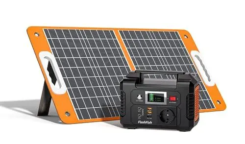 Produktbild: Powerstation mit Solarpanel, Tragbare Solargenerator 200W und Faltbares Solarpanel 60W,151Wh/40800mAh stromgenerator mit 18V solarpanel,Solaranlage Komplettset für Outdoor, Reisen und Camping