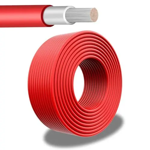 Produktbild: PowerWerk - Solarkabel 6mm² Rot - 5m - UV-beständig, flexibel, Photovoltaik, PV Kabel, Solar Anschlusskabel für Solarpanel, Wechselrichter & Laderegler (Rot, 5m)