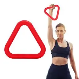 Produktbild: POWRX Triangle Kettlebell Gewicht aus Silikon, 4,5 kg - Ergonomisches, rutschfestes Design für intensives Training - Langlebig, kompakt mit robuster Beschichtung - 30,5x28x3,7 cm