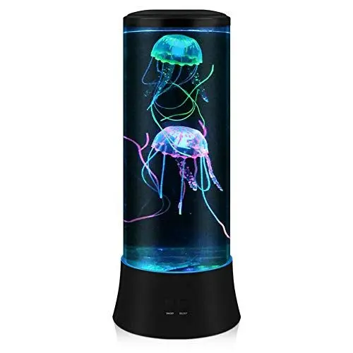 Produktbild: POYO Quallen Lampe, 38 cm LED lavalampe quallen mit Farbwechsel, 7 Farben Einstellung Stimmungslicht Dekoration für Zuhause Büro Dekoration Tolle Geschenke für Kinder