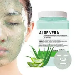 Produktbild: POZTL Gelee-Maskenpulver für Gesichtsbehandlungen, Aloe Vera feuchtigkeitsspendende Gelee-Gesichtsmaske, DIY SPA Peel Off Hydro-Gesichtsmaskenpulver zur Bekämpfung von feinen Linien,Mattheit,23 FL OZ