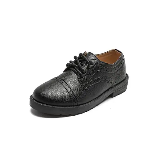 Produktbild: PPXID Jungen Schnürhalbschuhe Schule Uniform Hochzeit Anzugschuhe,Schwarz,34 EU