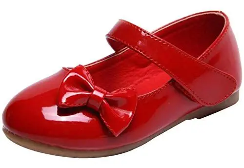 Produktbild: PPXID Mädchen Mary Jane Halbschuhe Bequem Lackleder Ballerinas,Rot,29 EU