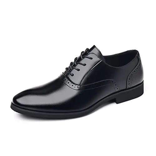 Produktbild: PPXID Schnürhalbschuhe Herren Businessschuhe Klassiker Anzugschuhe,Herstellergröße 270,Schwarz,43 EU