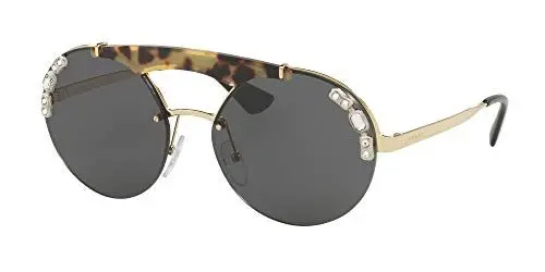 Produktbild: Prada Damen 0PR52US I8N5S0 37 Sonnenbrille, Gold (Pale Gold/Medium Havana/Grey)