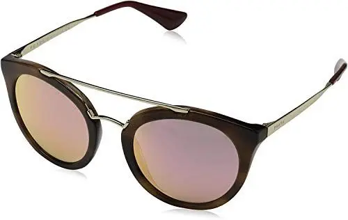 Produktbild: Prada Damen 0Pr23Ss Usg5L2 52 Sonnenbrille, Braun (Striped Dark Brown/Greymirroryellowrose)
