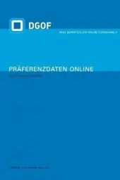 Produktbild: Präferenzdaten online: Diss. (Neue Schriften zur Online-Forschung)