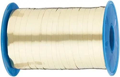 Produktbild: Präsent C.E. Pattberg Mexico Geschenkband metallic Gold, 400 m Ringelband zum Einpacken von Geschenken, 5 mm Breite, Zubehör zum Dekorieren & Basteln, Dekoband, Anlass