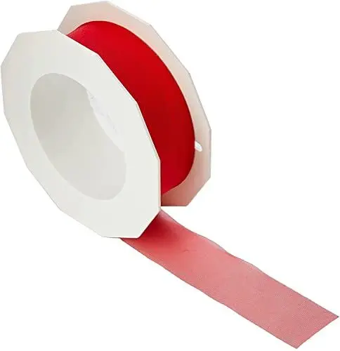 Produktbild: Präsent C.E. Pattberg Sheer Organzaband rot, 25 m Geschenkband zum Einpacken von Geschenken, 25 mm Breite, Zubehör zum Dekorieren & Basteln, Dekoband