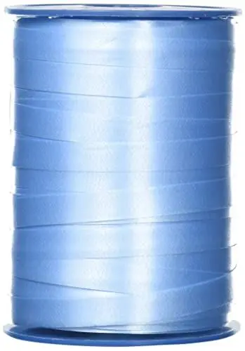 Produktbild: PRÄSENT PATTBERG Geschenkband hellblau, 250 Meter Ringelband 10 mm zum Basteln, Dekorieren & Verpacken von Geschenken zu jedem Anlass, 2549-602, 250-m-Spule 10 mm