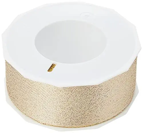 Produktbild: Präsent Pattberg Wien Geschenkband Gold, 20 m Geschenkband zum Einpacken, 40 mm Breite, Zubehör zum Dekorieren & Basteln, Dekoband für Geschenke, 1744020-634, 20 m - 40 mm