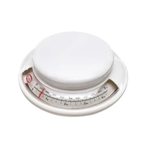 Produktbild: Dr. Oetker Präzise 1531 Backwaage Ø 17 cm – Unverzichtbarer Küchenhelfer in Weiß für Exaktes Abwiegen, Ideal für Jede Küche mit Integrierter Zuwiegefunktion