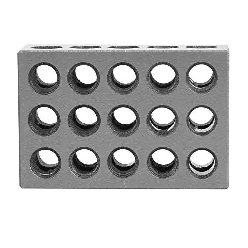 Produktbild: Präzisionsblöcke aus Gehärtetem Stahl, Fräsen Parallelspannblock 123 Block Maschinenzubehör 2 Stück 25 X 50 X 75 Mm Blöcke 23 Löcher