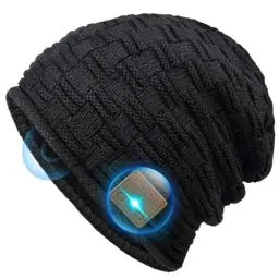 Produktbild: Praktische Geschenke für Männer Bluetooth Mütze - Papa Männer Herren Geschenke Weihnachten Elektronik Technik Gadgets,Mütze mit Bluetooth Kopfhörer Geschenke für Fahrrad Wanderer,Schwarz,Einheitsgröße