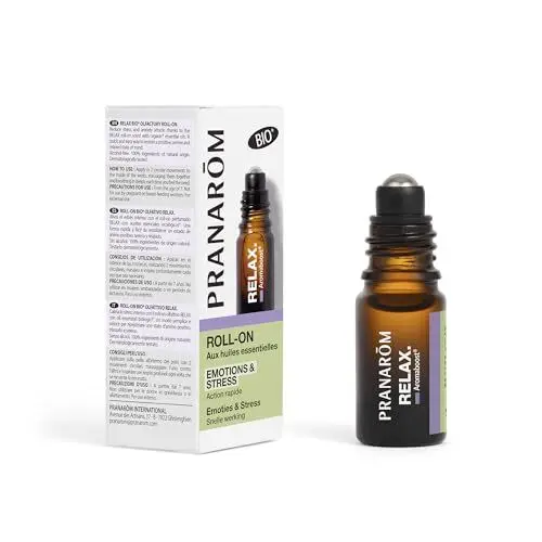 Produktbild: PRANAR - Aromaboost Relax Bio - Geruchsroller, unterstützt psychische und physische Symptome von Stress, sofortige Wirkung, Bio-Ätherisches Öl aus echtem Lavendel, 5 ml.
