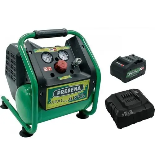 Produktbild: Prebena VITAS 100-AKKU Kompressor 18 V 5 l 8 bar CAS + 1x Akku 5,5 Ah