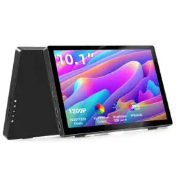 Produktbild: 10,1 Zoll Tragbarer Monitor 1920x1200 IPS LED Bildschirm Monitor mit HDMI USB Type C Kleiner Monitor für Laptop PC, Computer, integrierter Lautsprecher