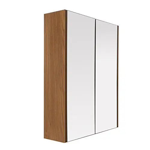 Produktbild: Premier Housewares 2403292 Wandschrank, Eichenoptik, Spiegel, 2 Türen