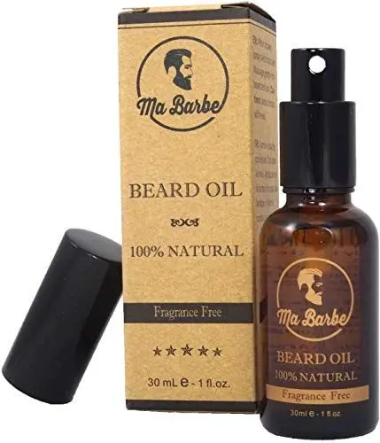 Produktbild: Premium Bartöl 100% NATÜRLICH ohne Parfüm. Mit Spray! Nährt, hydratisiert, erweicht, stimuliert das Wachstum, macht es glänzen. 8 vorteilhaften Pflanzenölen. Perfekt für empfindliche Haut. 30 ml