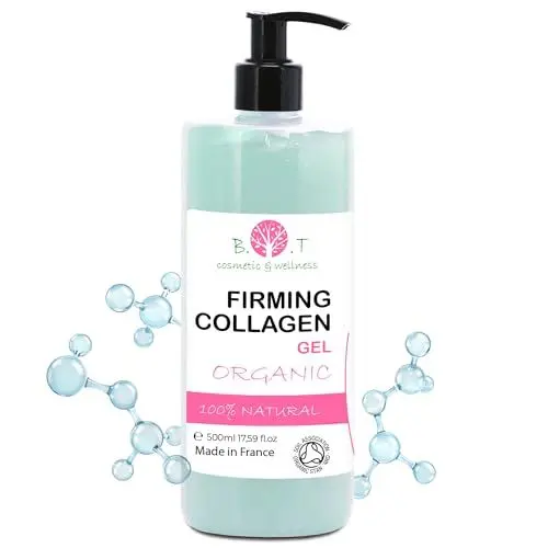 Produktbild: Premium Bioaktives Meereskollagen Anti-Falten Gel | Faltenreduktion & Kollagenstimulation | Straffend, Feuchtigkeitsspendend, Radiofrequenzkompatibel - 500 ml