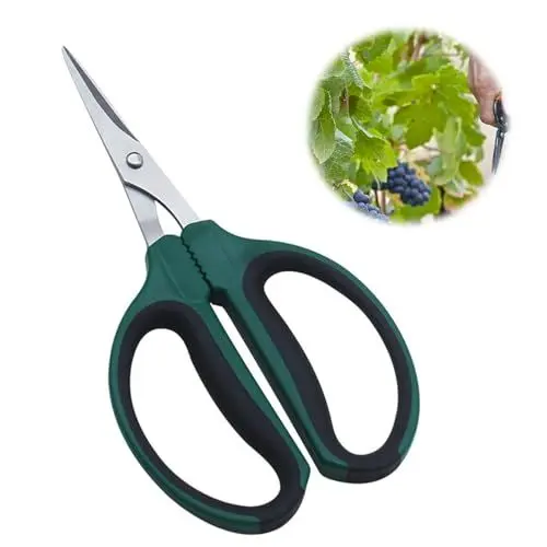 Produktbild: Premium Ernteschere Trimmschere,Kräuterschere aus rostfreiem Edelstahl,Robuste Allzweckschere zum universellen,Griffe aus PP und TPR,Ideal für Bonsais & Pflanzenpflege, Rostfreier Stahl