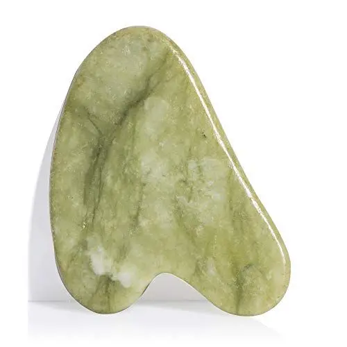 Produktbild: Premium Gua Sha Stein Werkzeug für das Gesicht - Jade Guasha Stein für Gesicht - Jade Gua Sha Schaber - Natürlicher Gesichts Jadestein von Sandine