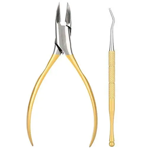 Produktbild: Premium Nagelzange, Nagelschneider für starke Nägel, Nagelknipser Set für Finger und Fußnägel, Edelstahl Nagelschneider Nagelzwicker Nagelclipper Nagelschneider Nail Clipper(Gold)