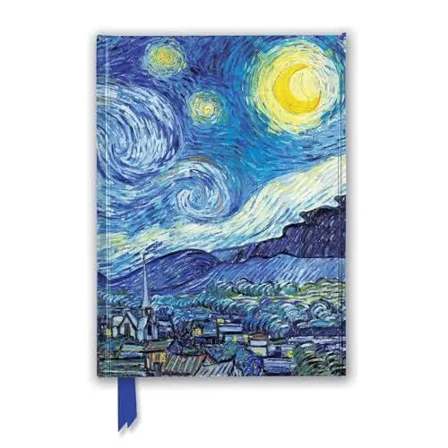 Produktbild: Premium Notizbuch DIN A5: Vincent van Gogh, Sternennacht: Unser hochwertiges, liniertes Blankbook mit festem, künstlerisch geprägtem Einband und ... Notizbuch DIN A 5 mit Magnetverschluss)