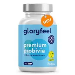 Produktbild: Premium Probivia Kulturen Komplex - Markenrohstoff HOWARU® - 22 Stämme + Inulin - u.a. Lactobacillus, Bifidobacterium - 10 Mrd. KBE pro Tag -180 magensaftresistente Kapseln - Darmflora Unterstützung