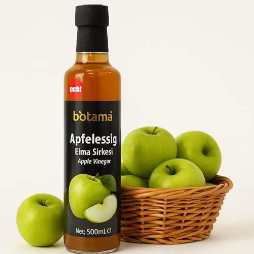 Produktbild: Premium Qualität Ananassessig 500ml – 100% echter Essig aus reifen Ananasfrüchten – ohne jegliche Zusätze – natürliche Fermentation (500 Ml, Apfelessig)