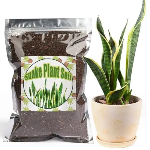 Produktbild: Premium Schlangenpflanzen-Erde-Mischung, Zimmerpflanzen-Blumenerde für alle getopften Schlangenpflanzen, fördert gesundes Wachstum und einfache Pflege (1L)