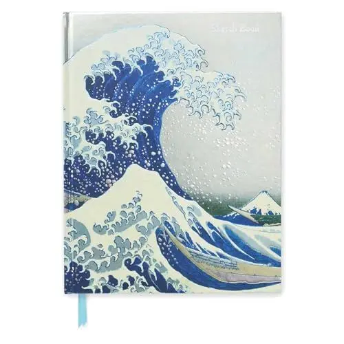 Produktbild: Premium Skizzenbuch: Katsushika Hokusai, Die große Welle: Unser hochwertiges Blankbook mit festem, künstlerisch geprägtem Einband im Format 28 cm x 21,6 cm