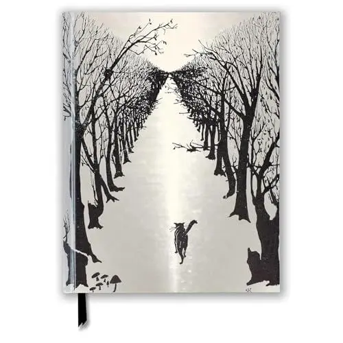 Produktbild: Premium Skizzenbuch: Rudyard Kipling, Streunende Katze: Unser hochwertiges Blankbook mit festem, künstlerisch geprägtem Einband im Format 28 cm x 21,6 cm
