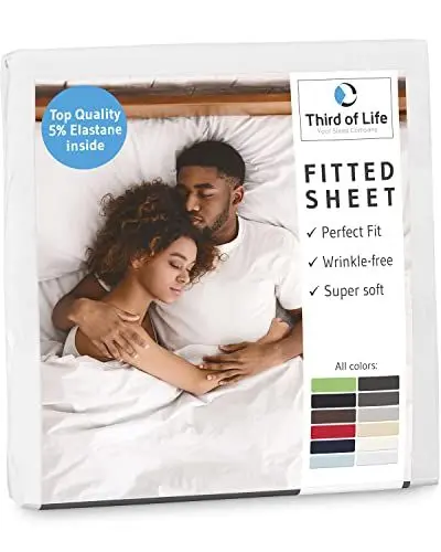 Produktbild: Premium Spannbettlaken 180x200 cm I Aus natürlicher und weicher Baumwolle I Das atmungsaktive Bettlaken BENE ist fussel- & faltenfrei I Designed in Germany I Jersey Bettbezug I 20 cm Höhe, 180x200cm