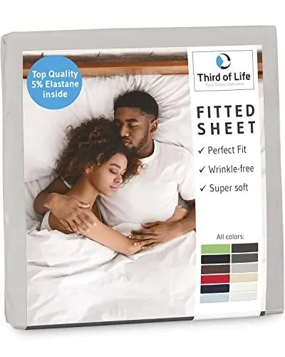 Produktbild: Premium Spannbettlaken 180x200 cm I Aus natürlicher und weicher Baumwolle I Das atmungsaktive Bettlaken BENE ist fussel- & faltenfrei I Designed in Germany I Jersey Bettbezug I 20 cm Höhe, 180x200cm