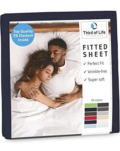 Produktbild: Premium Spannbettlaken 90x200 cm I Aus natürlicher und weicher Baumwolle I Das atmungsaktive Bettlaken BENE ist fussel- & faltenfrei I Designed in Germany I Jersey Bettbezug I 20 cm Höhe, 90x200cm