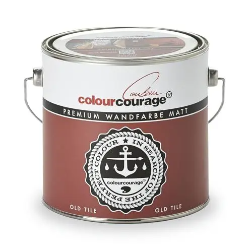 Produktbild: Premium Wandfarbe colourcourage matt Old Tile 2,5L - weitere einzigartige Farbtöne erhältlich