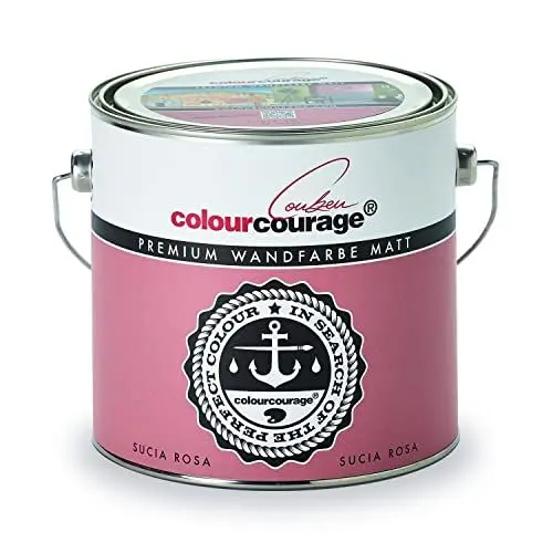 Produktbild: Premium Wandfarbe colourcourage matt Sucia Rosa 2,5L - weitere einzigartige Farbtöne erhältlich