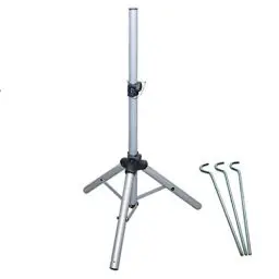 Produktbild: Premium X Basic Dreibein Stativ Aluminium 120cm Ø 35mm Silber SAT Tripod Ständer Satellitenschüssel Balkon Camping inkl. Heringe