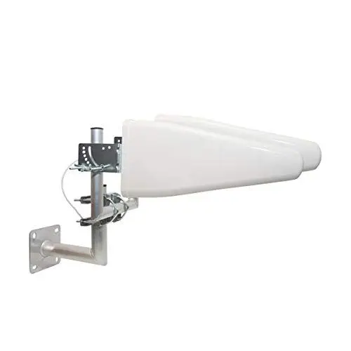 Produktbild: PremiumX LTE-Antenne Outdoor 3G 4G 800-1800-2600 MHz LTE MiMo Duo-Richtantenne 10m Kabel - Hotspot Mobilfunk Vodafone Telekom Modem Router WLAN Außenantenne bis 12 dB inkl. Wandhalterung