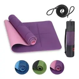 Produktbild: Habib Gruppe Premium Yogamatte Rutschfest 183x61 cm - Ökologische Sportmatte für Pilates & Yoga - Inkl. Tragegurt und Tasche - Ideal für Fitness & Gymnastik - Reise-Freundlich - Airex-kompatibel